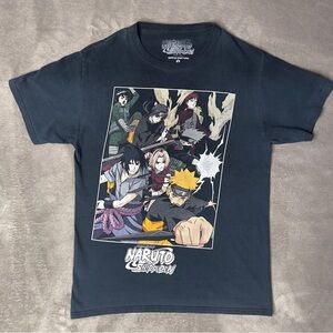 Naruto Shippuden T-Shirt Black Anime Manga Ripple Junction Y2K - Men's S
